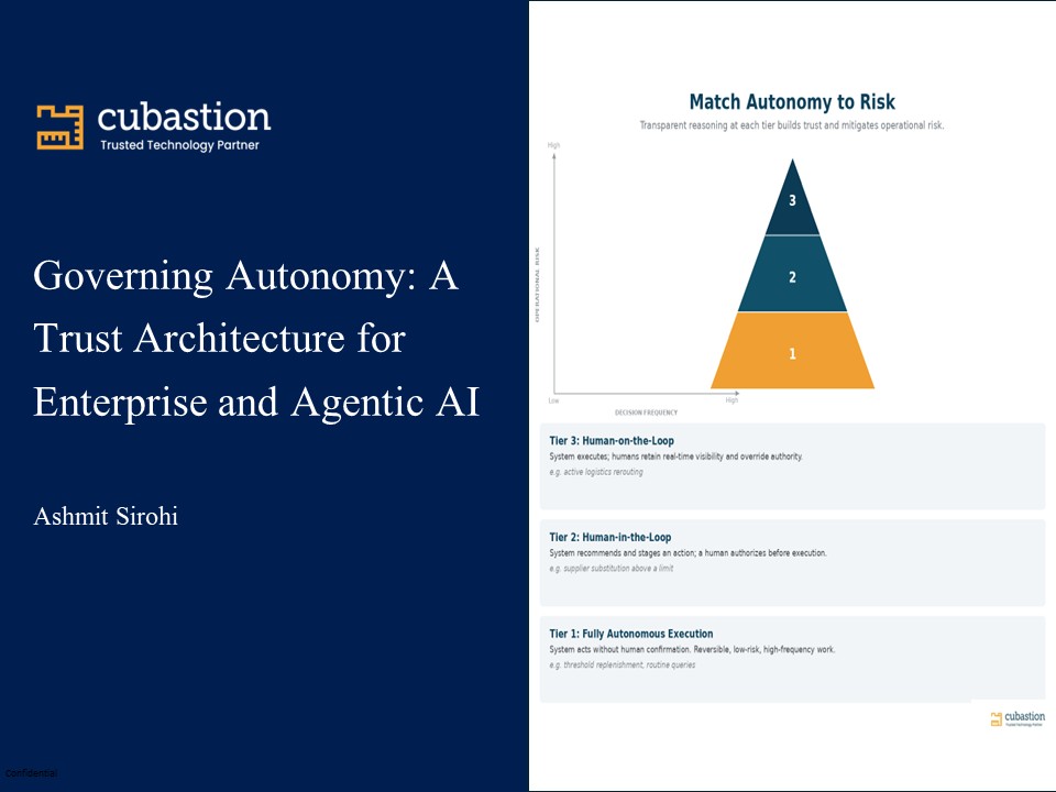 Governing Autonomy: A Trust Architecture for Enterprise and Agentic AI