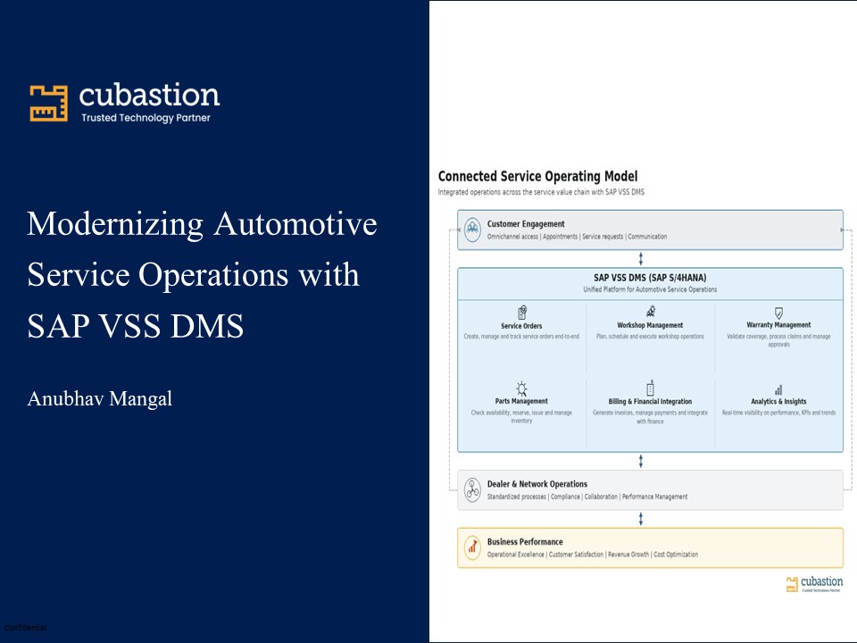 Modernizing Automotive Service Operations with SAP VSS DMS